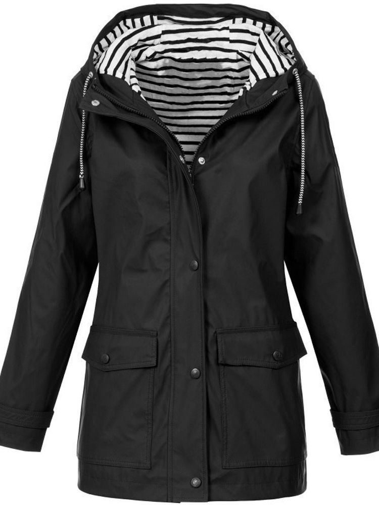 Women's Long-Sleeve Hooded Zip-Front Jacket