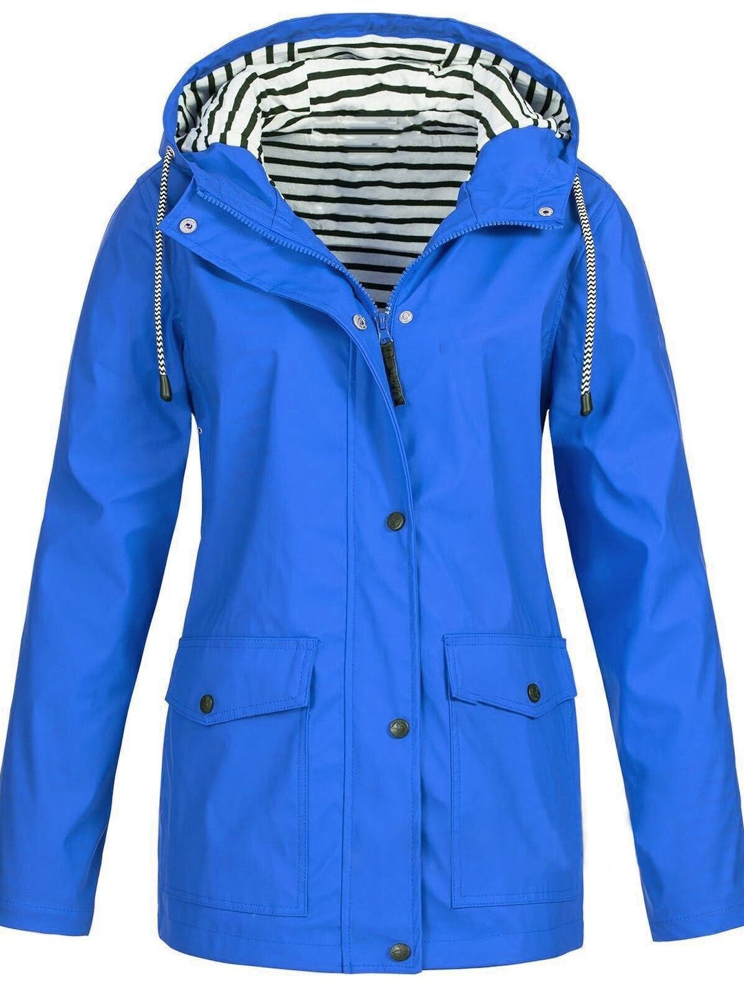 Women's Long-Sleeve Hooded Zip-Front Jacket