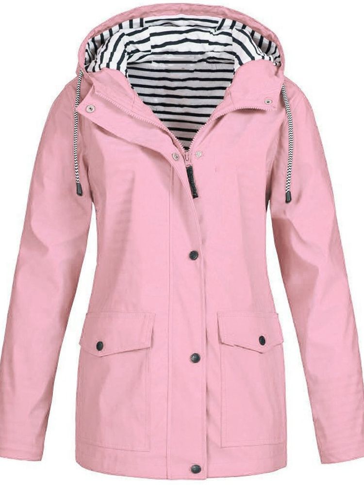 Women's Long-Sleeve Hooded Zip-Front Jacket