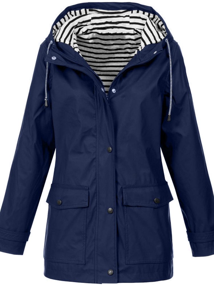 Women's Long-Sleeve Hooded Zip-Front Jacket