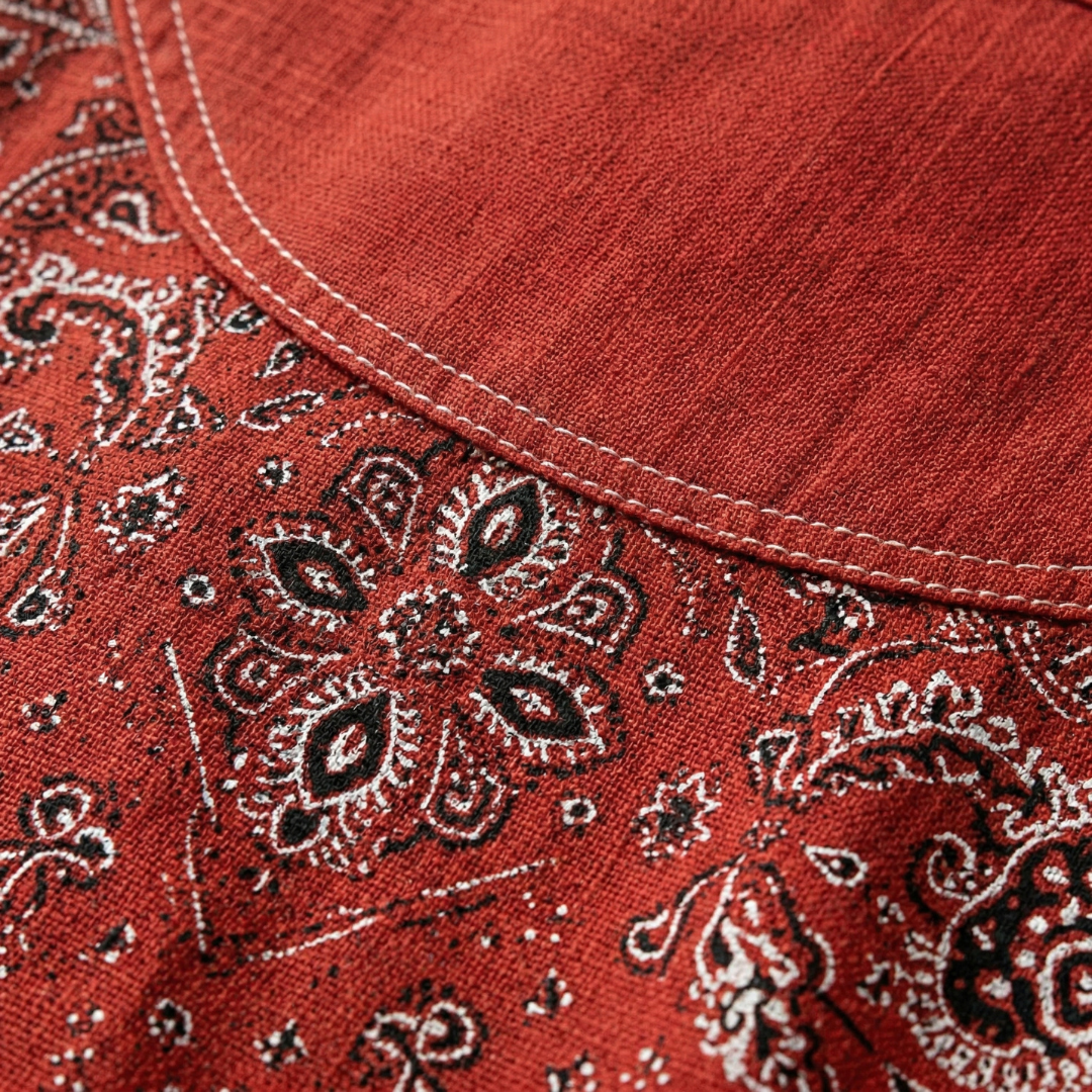 Women's Long-Sleeve Paisley Blouse
