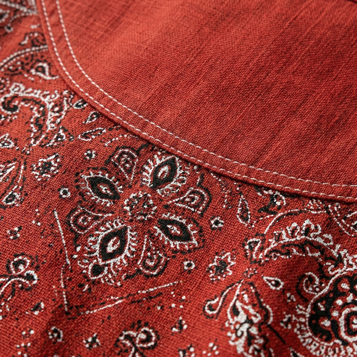 Women's Long-Sleeve Paisley Blouse