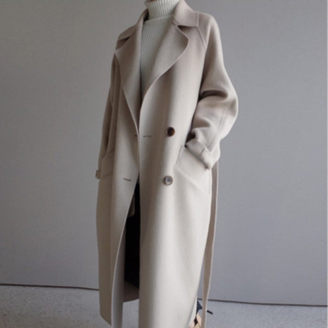 Women's Longline Double-Breasted Coat