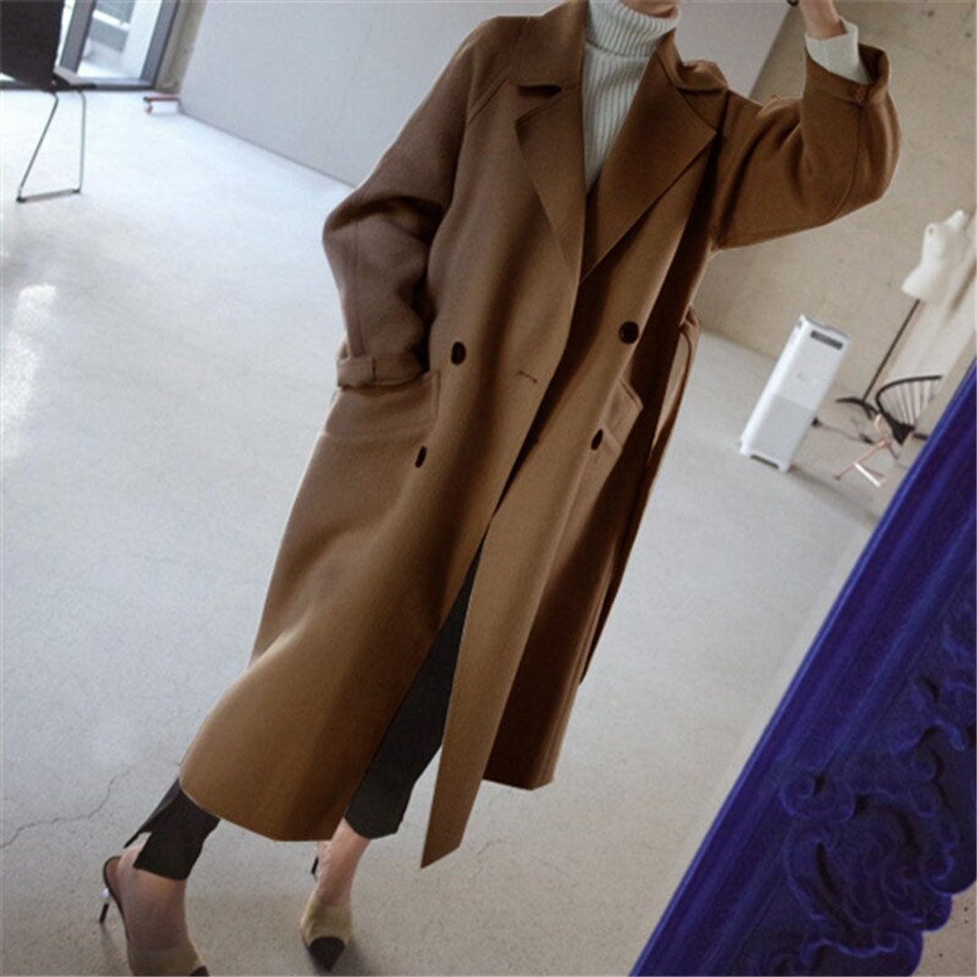 Women's Longline Double-Breasted Coat