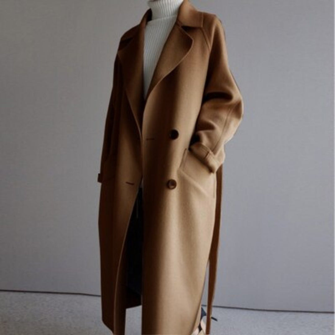 Women's Longline Double-Breasted Coat