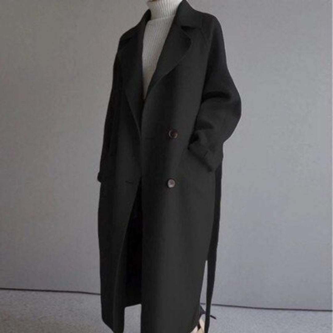 Women's Longline Double-Breasted Coat