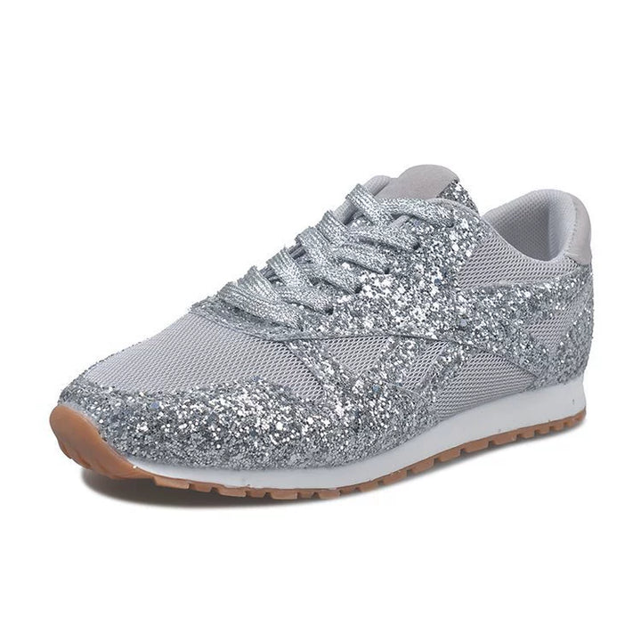 Women's Low-Top Lace-Up Trainers with Textured Upper
