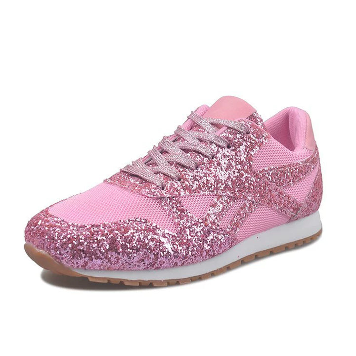 Women's Low-Top Lace-Up Trainers with Textured Upper