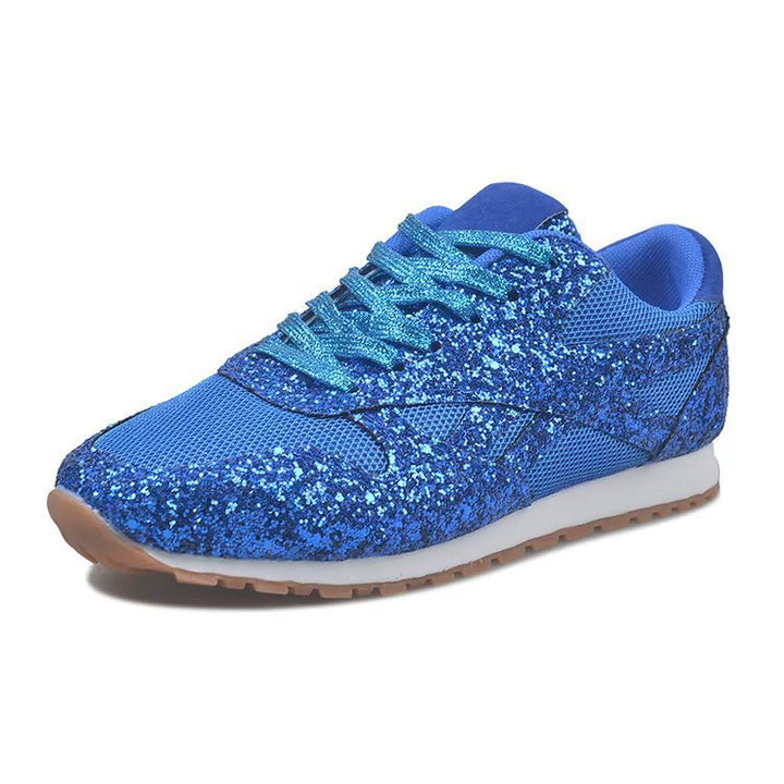 Women's Low-Top Lace-Up Trainers with Textured Upper