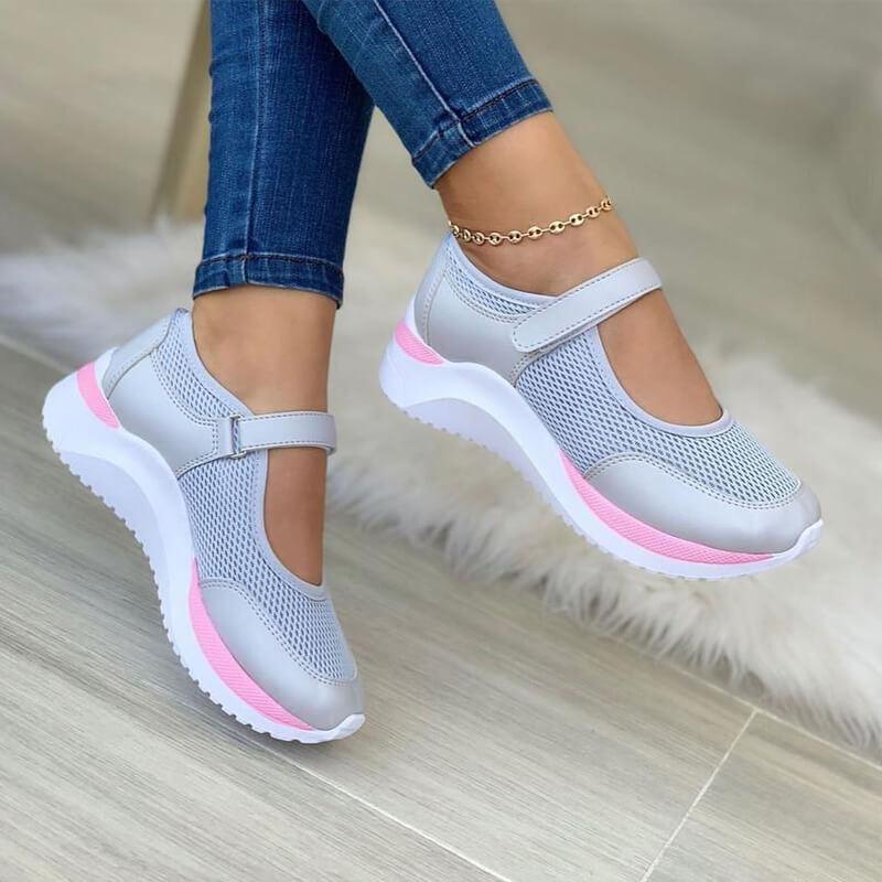 Women's Mary Jane Sneakers with Adjustable Strap