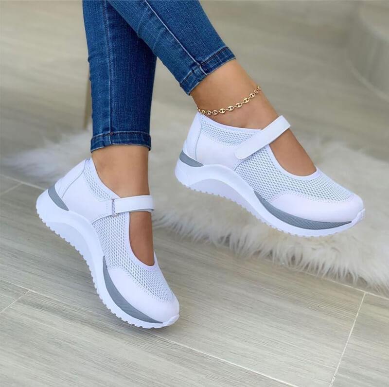 Women's Mary Jane Sneakers with Adjustable Strap