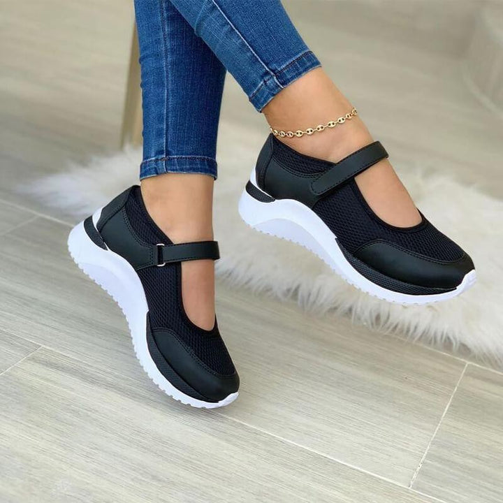 Women's Mary Jane Sneakers with Adjustable Strap