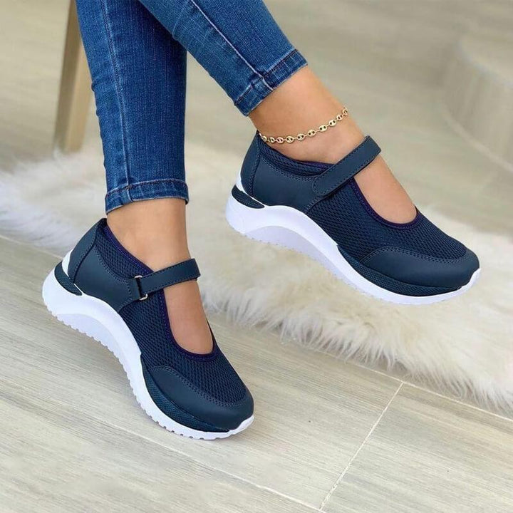 Women's Mary Jane Sneakers with Adjustable Strap