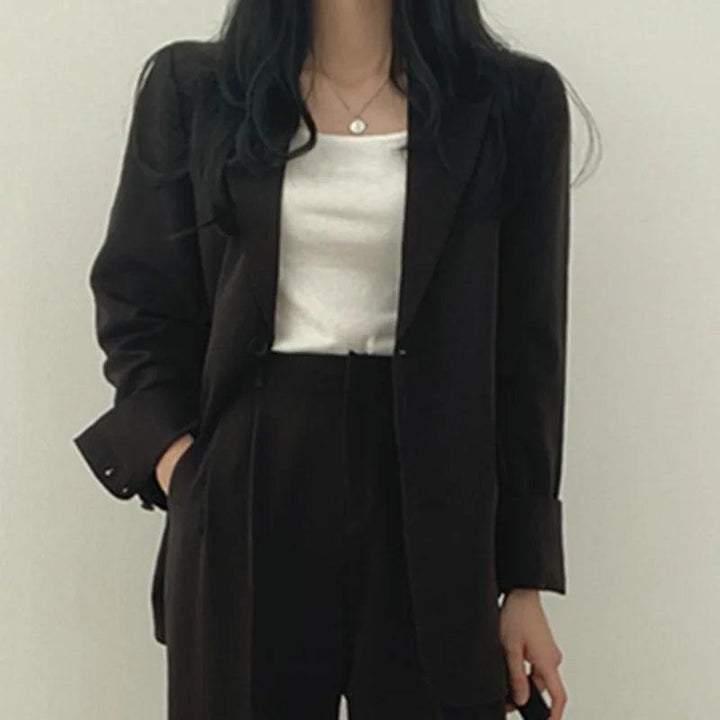 Women's Notch Lapel Single-Breasted Suit Set