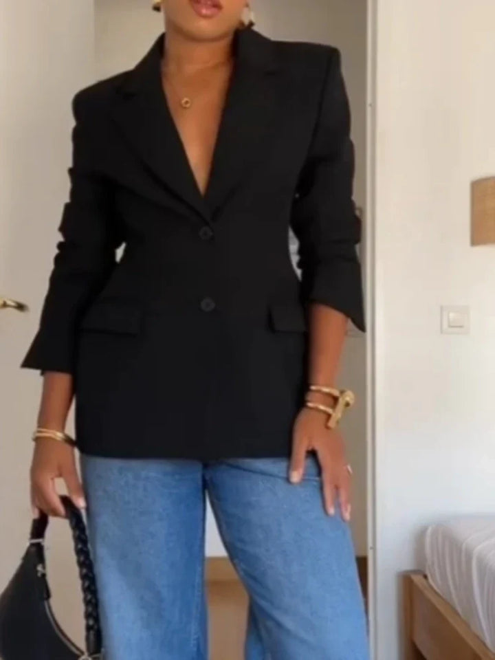 Women's Notched Lapel Tailored Blazer