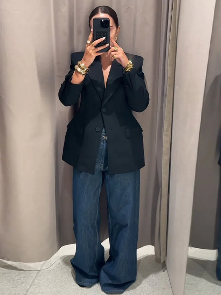 Women's Notched Lapel Tailored Blazer