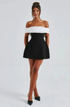 Women's Off-Shoulder Bow Back Cocktail Mini Dress