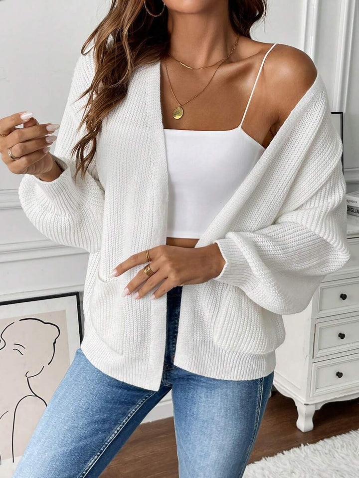 Women's Open-Front Pocket Knit Cardigan