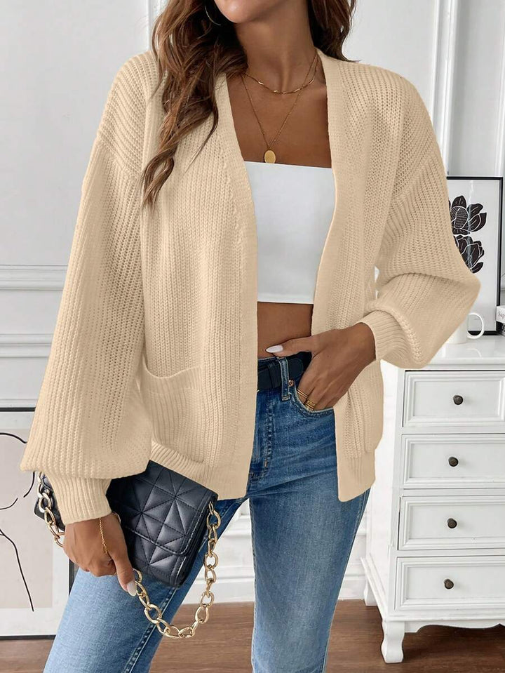 Women's Open-Front Pocket Knit Cardigan