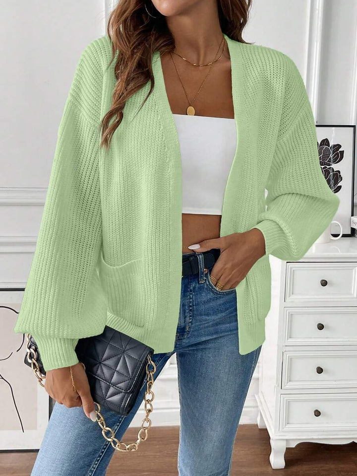 Women's Open-Front Pocket Knit Cardigan