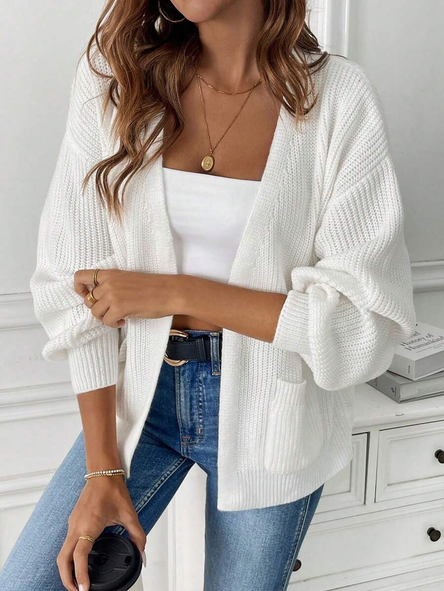 Women's Open-Front Pocket Knit Cardigan