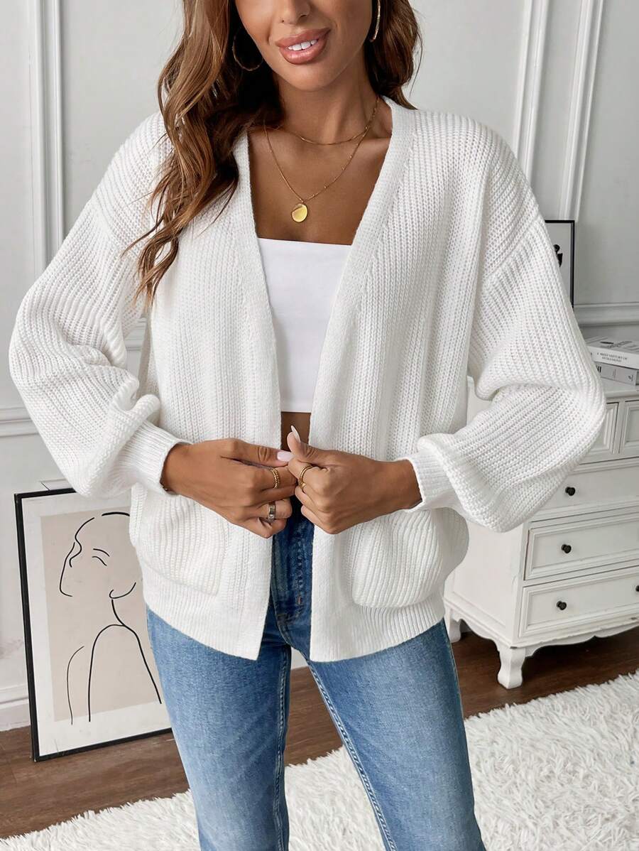 Women's Open-Front Pocket Knit Cardigan