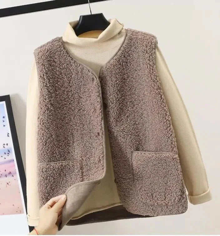 Women's Open-Front Sleeveless Knit Cardigan