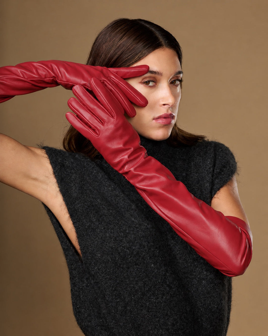 Women's Opera-Length Leather Gloves