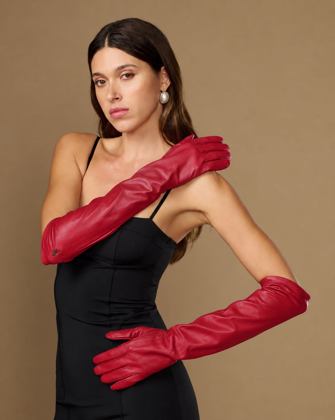 Women's Opera-Length Leather Gloves