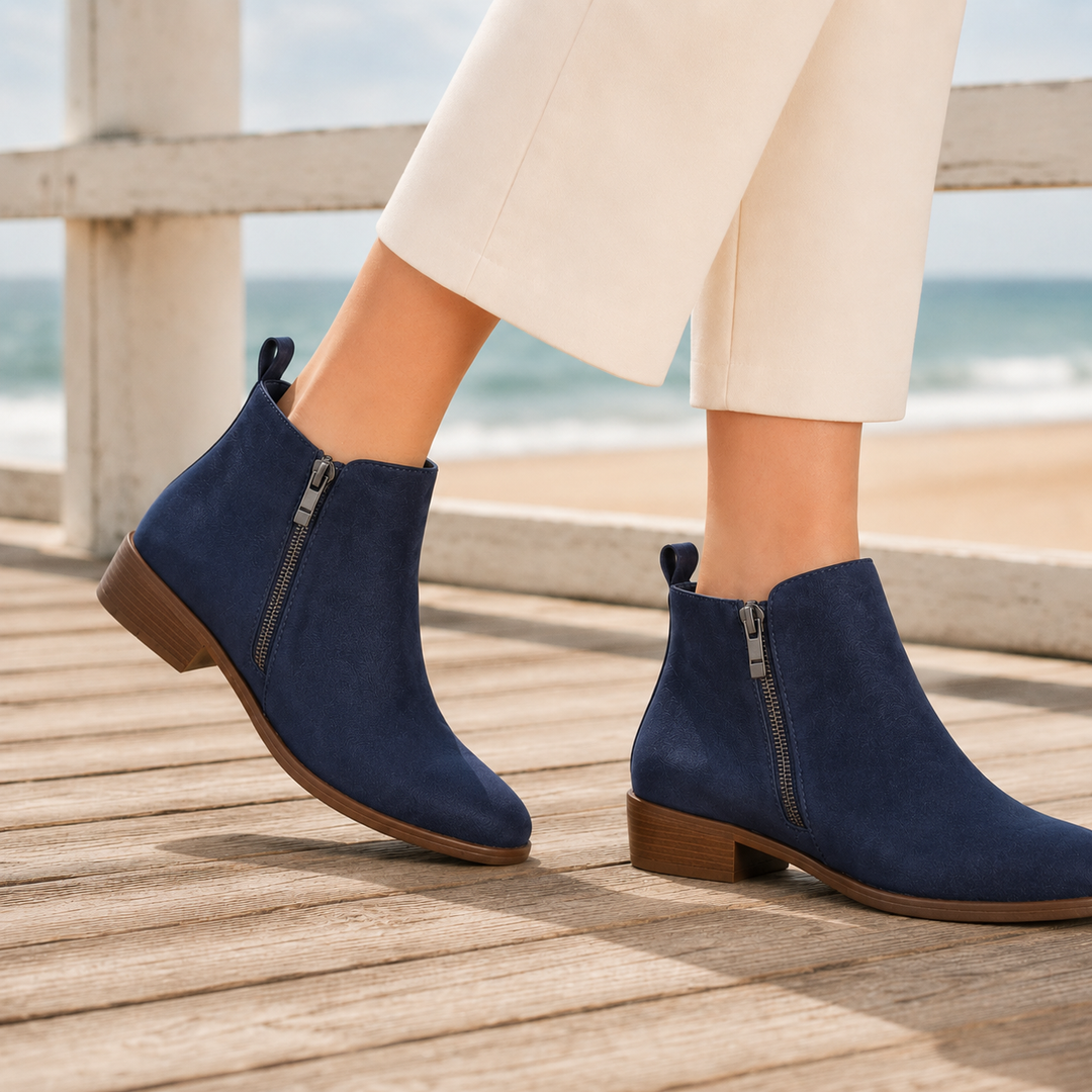 Women's Ankle Boots with Side-Zip Fastening