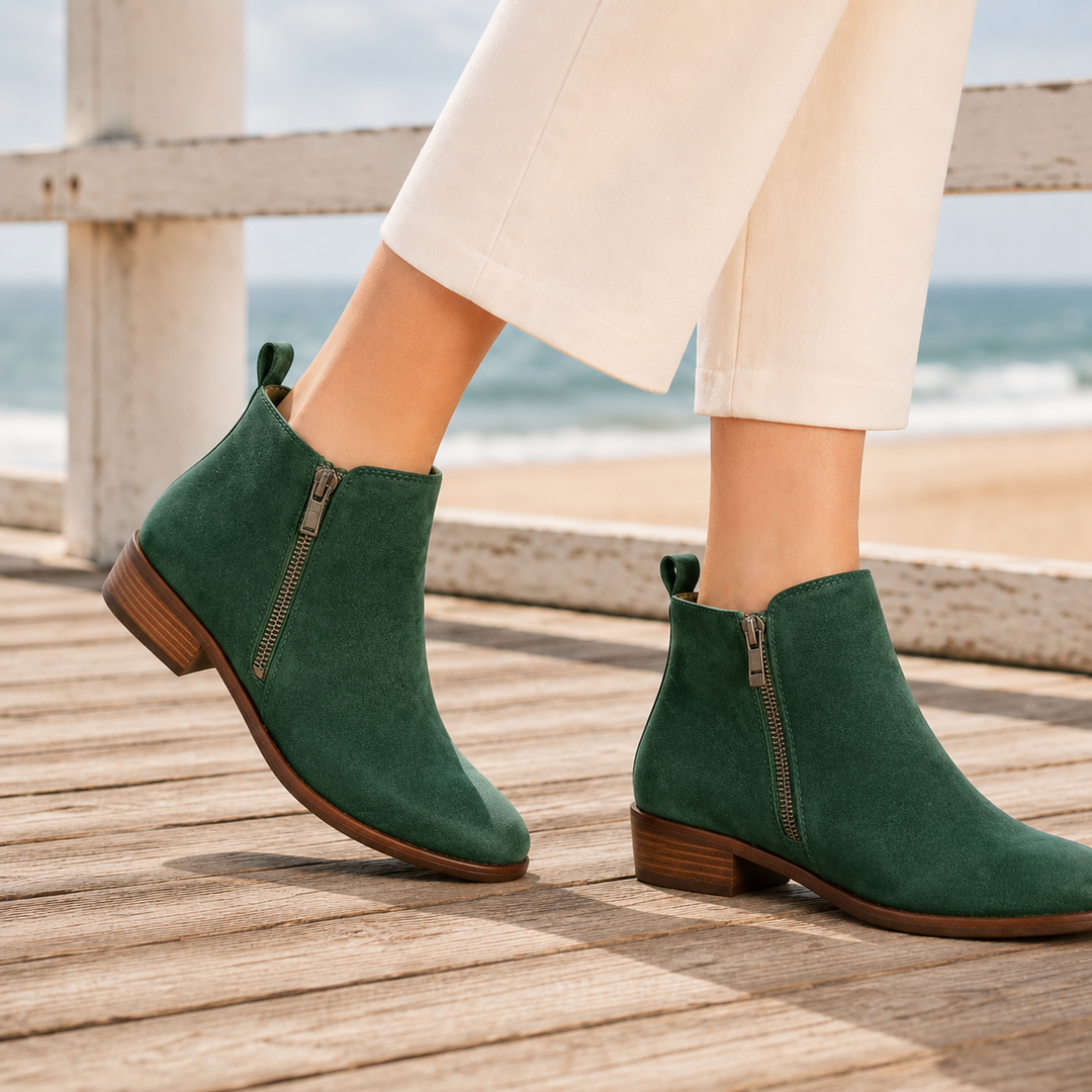Women's Ankle Boots with Side-Zip Fastening