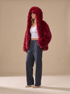 Women's Oversized Hooded Faux Fur Coat