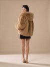 Women's Oversized Hooded Faux Fur Coat