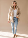 Women's Oversized Hooded Fleece Zip-Up Coat