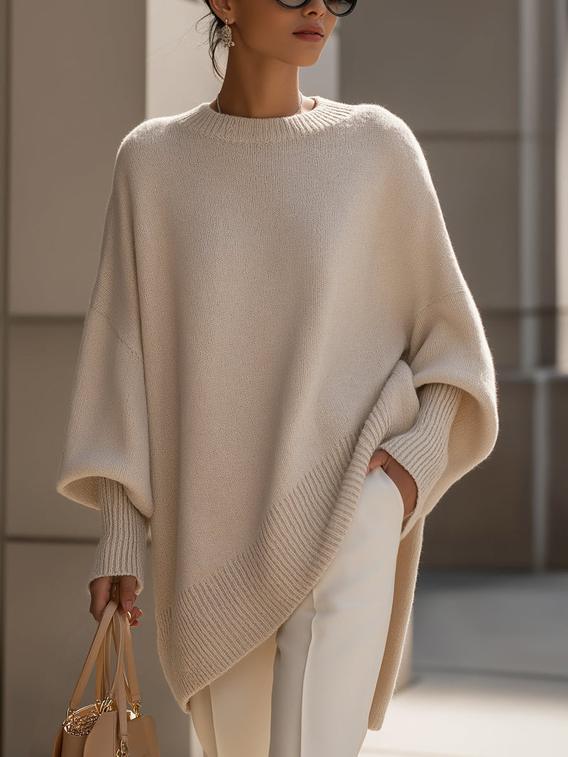 Women's Oversized Poncho-Style Blouse
