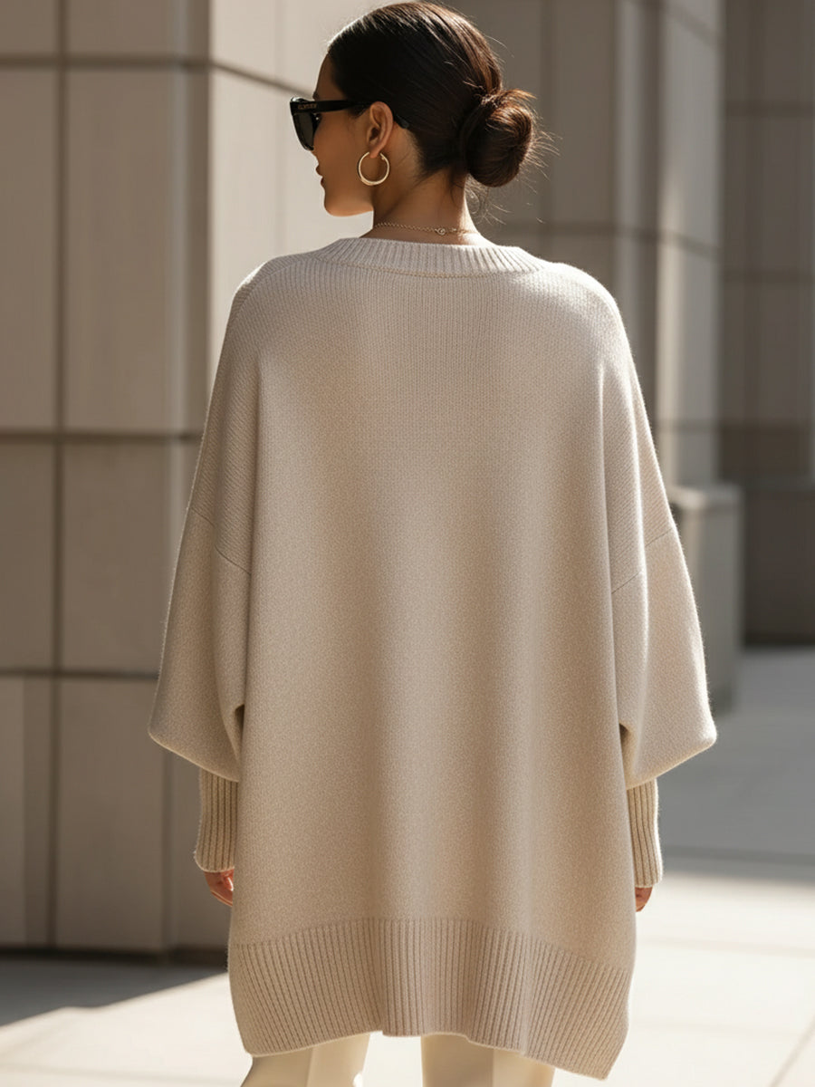 Women's Oversized Poncho-Style Blouse