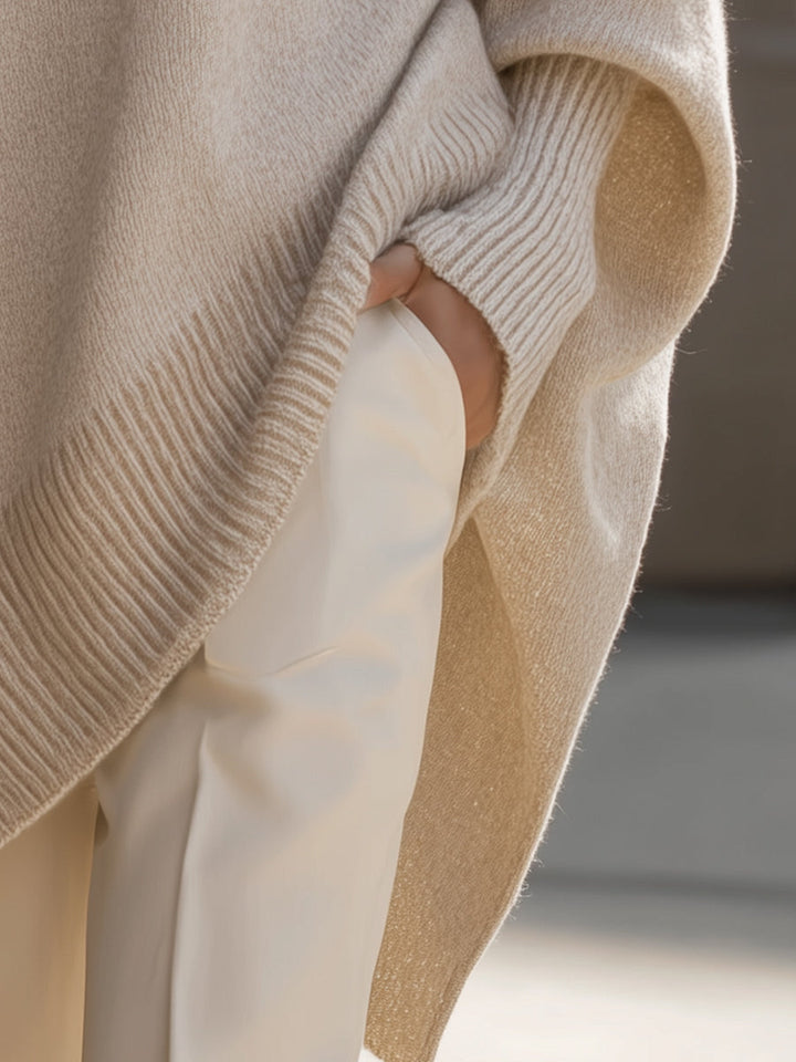 Women's Oversized Poncho-Style Blouse