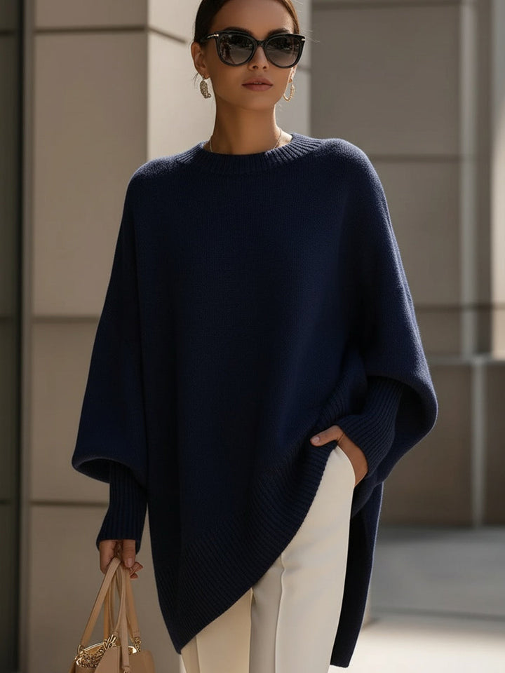 Women's Oversized Poncho-Style Blouse