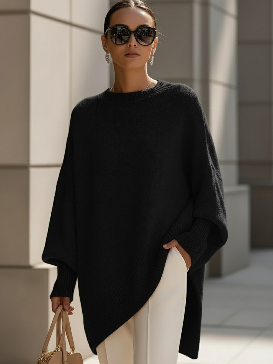 Women's Oversized Poncho-Style Blouse