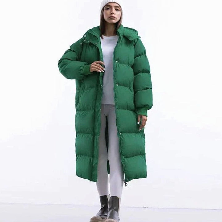 Women's Oversized Quilted Hooded Longline Puffer Coat