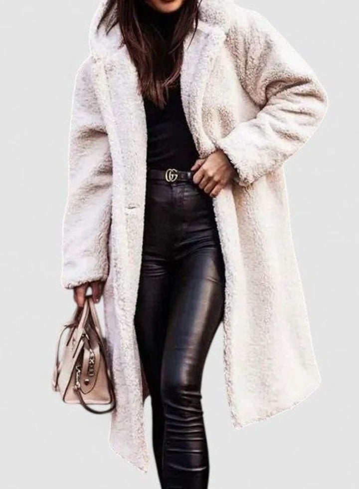 Women's Oversized Teddy Faux Fur Longline Coat
