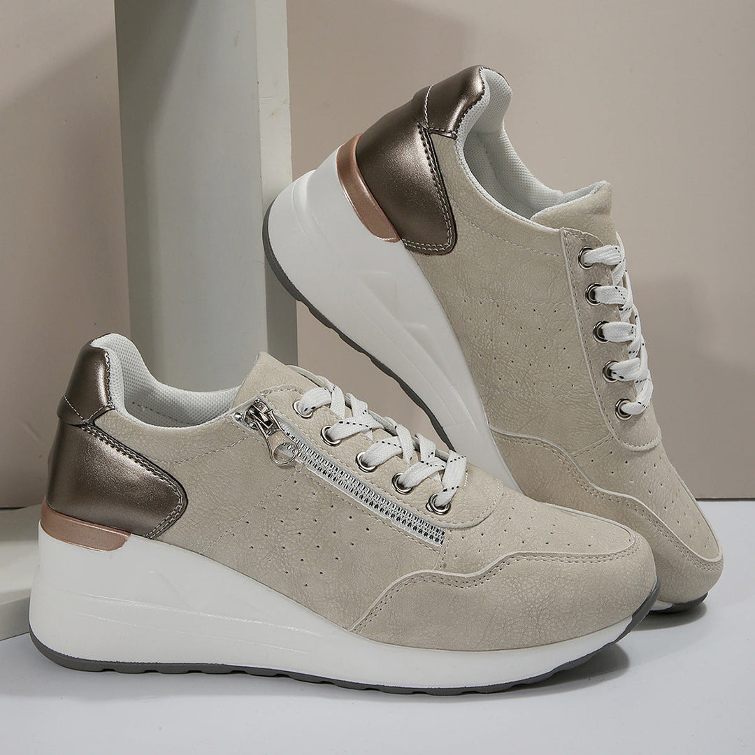 Women's Platform Trainers with Side Zipper