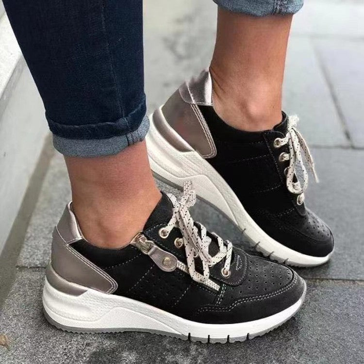 Women's Platform Trainers with Side Zipper