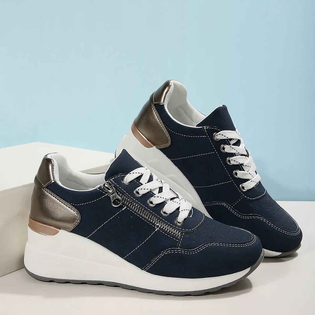 Women's Platform Trainers with Side Zipper