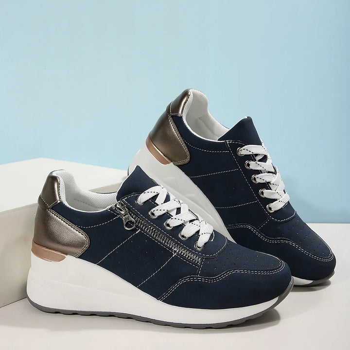 Women's Platform Trainers with Side Zipper