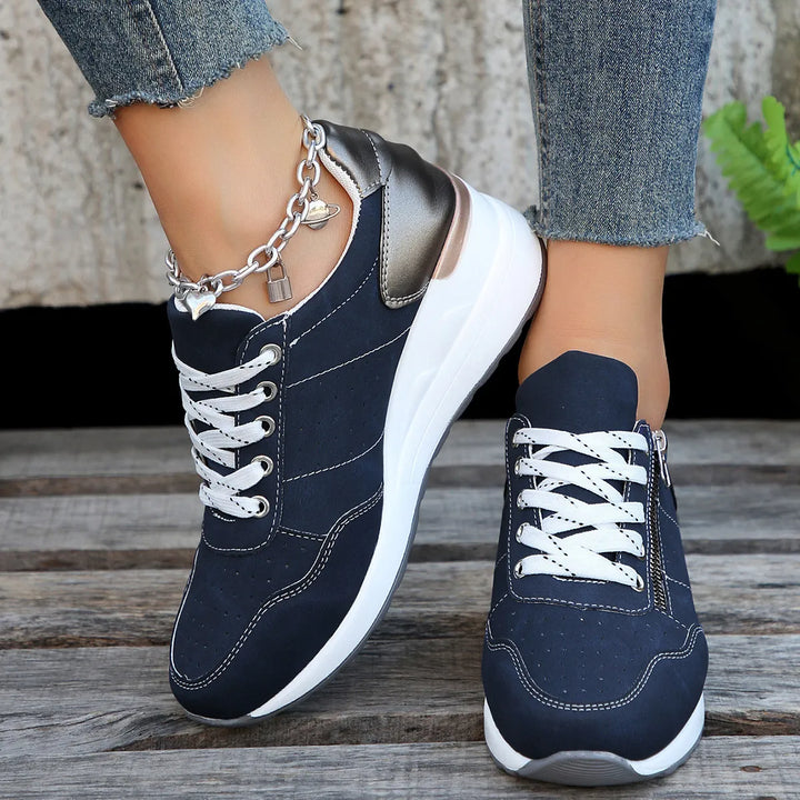 Women's Platform Trainers with Side Zipper