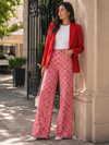 Women's Polka-Dot High-Rise Straight-Leg Jeans
