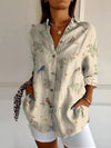 Women's Printed Button-Front Blouse