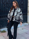Women's Printed Open Front Jacket