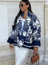 Women's Printed Open Front Jacket